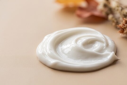 Macro close-up of rich moisturizer cream texture for seasonal skincare, hydration and cosmetic advertising.