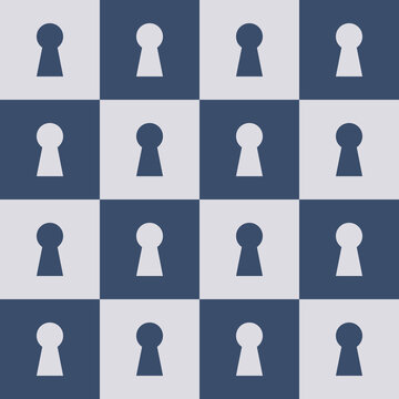 Seamless pattern with keyholes