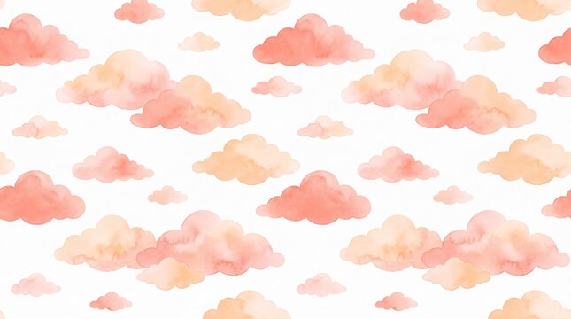 Watercolor cloud pattern