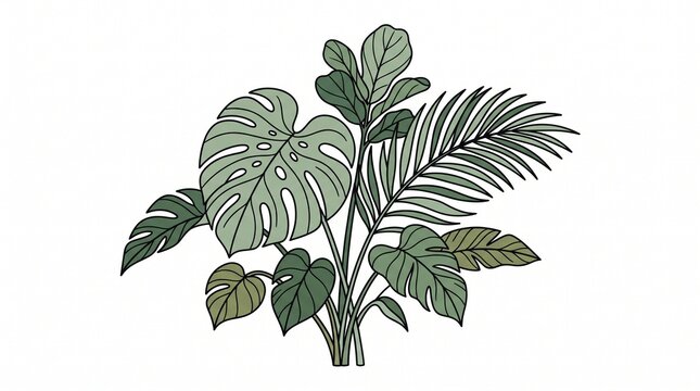Tropical leaf arrangement