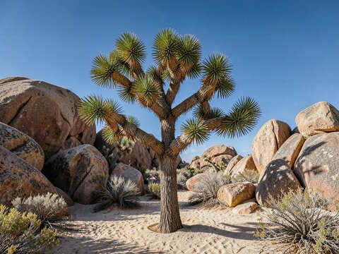 Mojave Desert Joshua Tree - Native Wild Ecosystem In-Situ