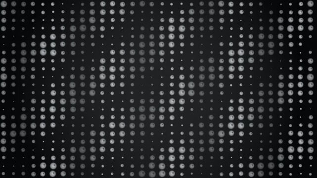 Abstract dark background with glowing halftone dots and subtle geometric lines