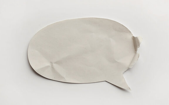 A simple hand drawn speech bubble shape isolated on a plain white background for design projects requiring a minimalist communication icon or message placeholder element