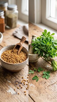 fenugreek seeds leaves
