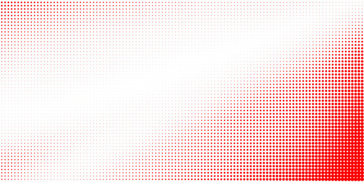 Red square halftone pattern gradient on a white background