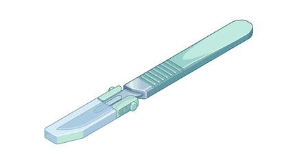 Fototapeta premium Medical Scalpel Isometric Icon for Surgical Equipment