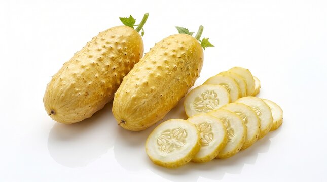 yellow cucumbers sliced