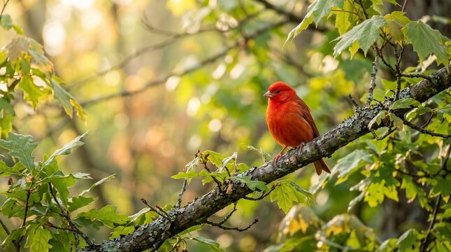 Red canary bird