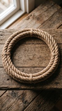 Rustic rope frame