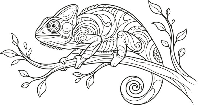 vector illustration of a lizard