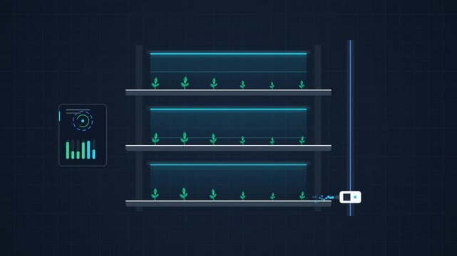 Smart Agriculture Automated Vertical Farm Motion Graphics