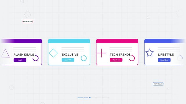 Modern Interactive Carousel Advertising Banners UI Animation
