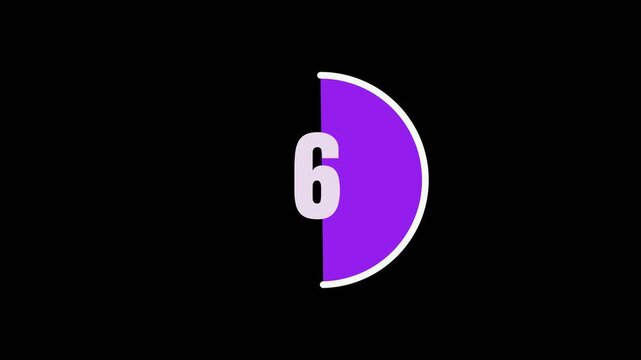 Abstract minimalist purple circular progress bar animation with white outline on a black background