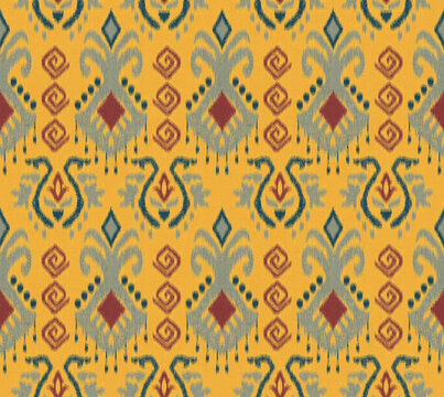 Ikkat art pattern motif background 