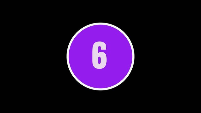 Vibrant Purple Circle Badges with White Stroke Numbers and Merry Christmas Greeting Text Design Element