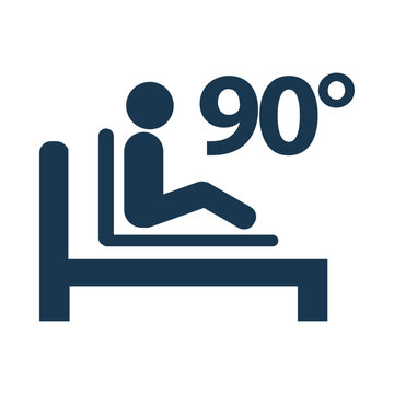 90 degree adjustable bed position pictogram
