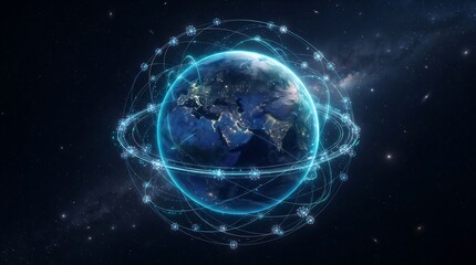 Fototapeta premium Global network of edge