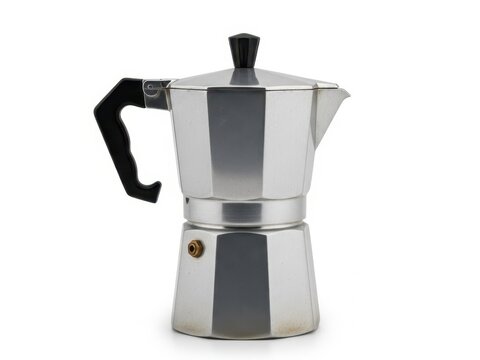 Stainless steel moka pot for making espresso coffee