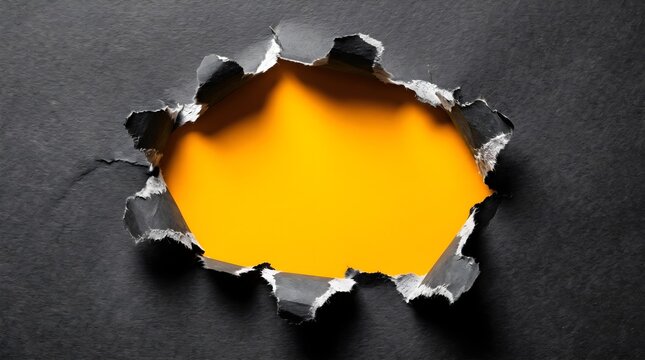 Dramatic tear in dark surface revealing bright golden light creating a powerful and energetic visual effect