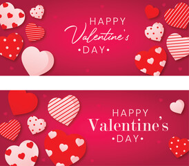 Abstract Valentines day greetings post and banner design  © sajib