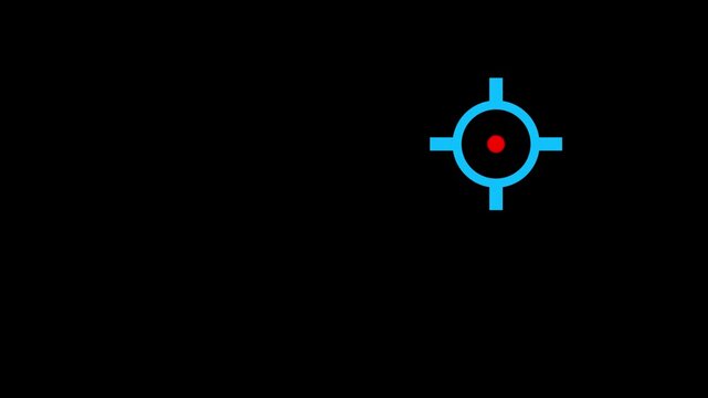 White picture of sight on a black background. sniper aiming device. Distortion liquid style transition icon for your project. target icon depicting a crosshair aiming symbol for technology