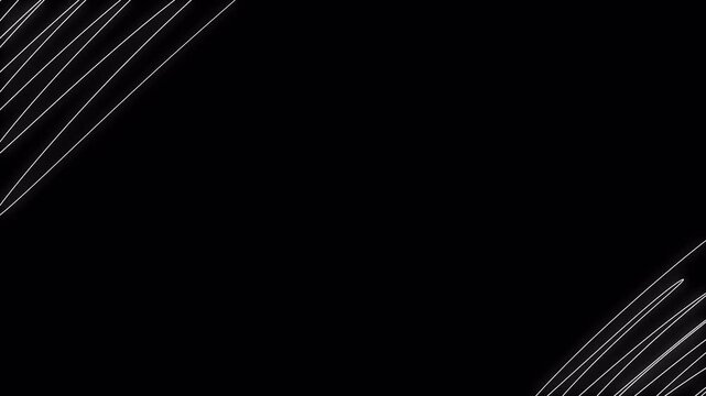 Hand Drawn White Scribble Border Overlay with Alpha Channel