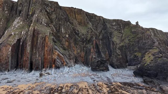 Spectacular cliffs on the Cornish coast UK
