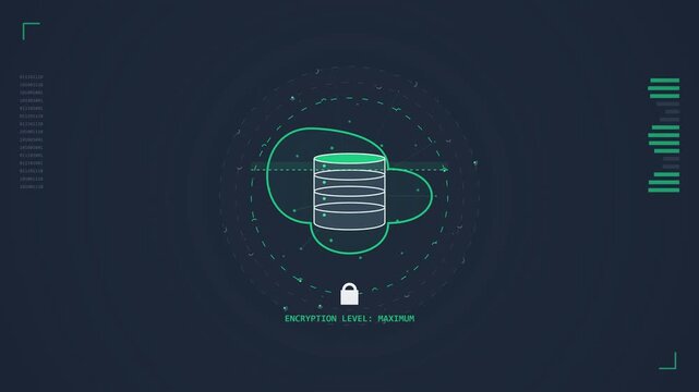 Secure Cloud Database Encryption HUD Interface