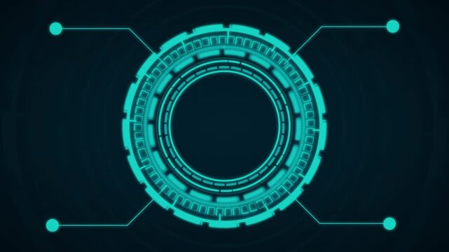 HUD element animation connects teal cyber dots and lines. Telemetry screens guide this HUD element animation. Control displays use this futuristic HUD element animation.