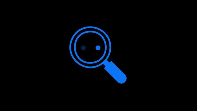 Magnifying glass icon representing search, zoom, analysis, inspection, and discovery concepts. Ideal for search functions, research tools, data analysis, websites, mobile apps, and UI/UX design.