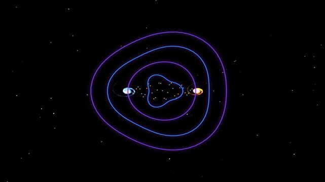 4K Cosmo 03 Andromeda Milkyway Collision Particle Dynamics with Audio Visualizer Loop