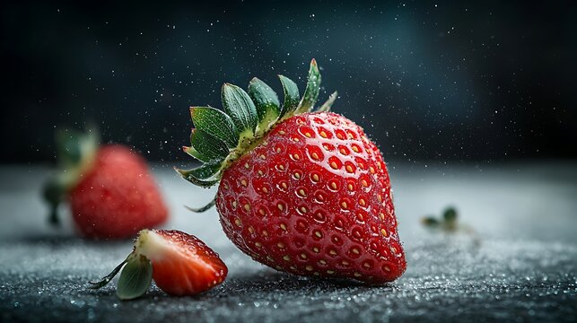 Fresh Strawberries, Close Up
