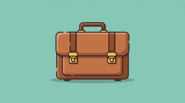 Brown leather briefcase opening to reveal business documents motion video