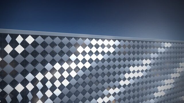 Kinetic Facade Panels Ripple Wave Seamless Loop