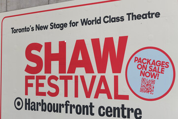 Obraz premium Shaw Festival @ Harbourfront Centre sign, Toronto