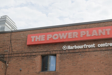 Obraz premium sign outside The Power Plant Contemporary Art Gallery located at Harbourfront Centre, 231 Queens Quay W, Toronto