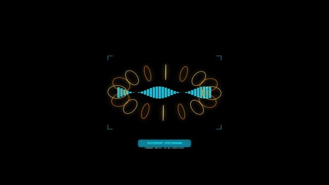 4K Lock 81 Voiceprint Phonetic Spectrogram Particle Dynamics with Audio Visualizer Loop
