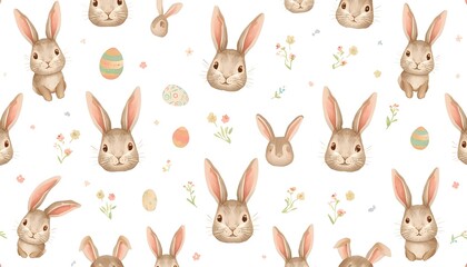 Obraz premium seamless pattern with rabbit