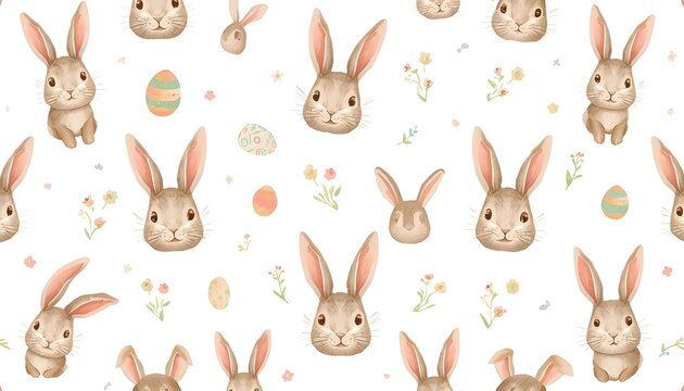 seamless pattern with rabbit