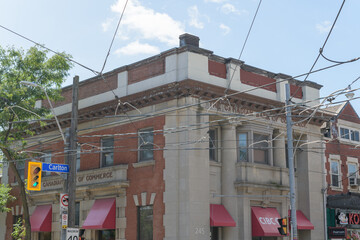 Obraz premium historic Canadian Bank of Commerce (now CIBC branch, designed by Darling & Pearson) located at 245 Carlton St (southwest corner of Parliament), Toronto
