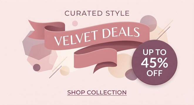 Soft Pink Ribbon Velvet Deals Curated Style Up To 45% Off Web Banner