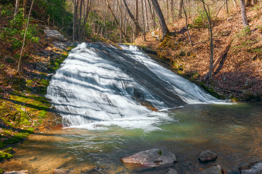 Waterfall on Roaring Run Creek. Roaring Run Recreation Area. Virginia
