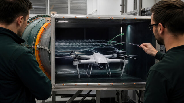 Drone Airflow Ribbon Test for Propeller Performance, Aerodynamic Evaluation and UAV Engineering
