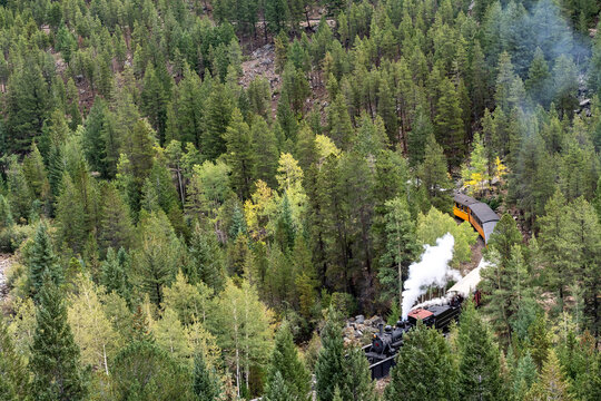 Georgetown Loop Railroad Steam Train near Silver Plume, Colorado