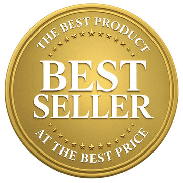 Golden badge award for best seller product at best price