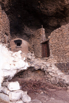 Detalle del Museo Etnogr&aacute;fico de Barranco Hondo de Abajo en el municipio de G&aacute;ldar en la isla de Gran Canaria, Espa&ntilde;a