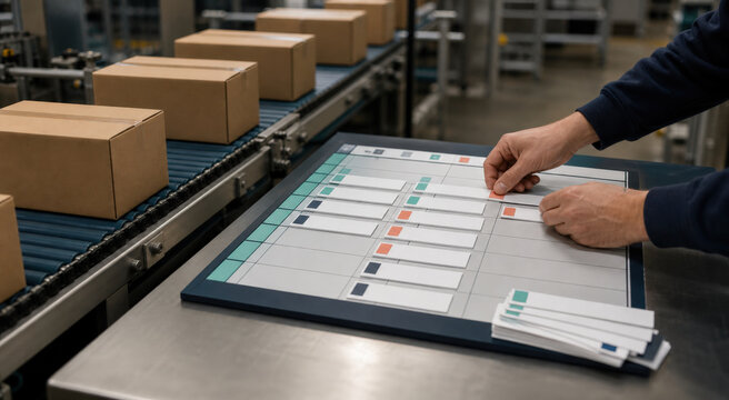 Packaging Line Format Change Planning with Copy Space