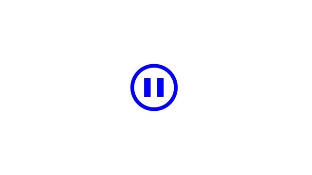 Modern Pause Media Player Icon &ndash; Glossy Digital Multimedia Control Button for Web & Apps