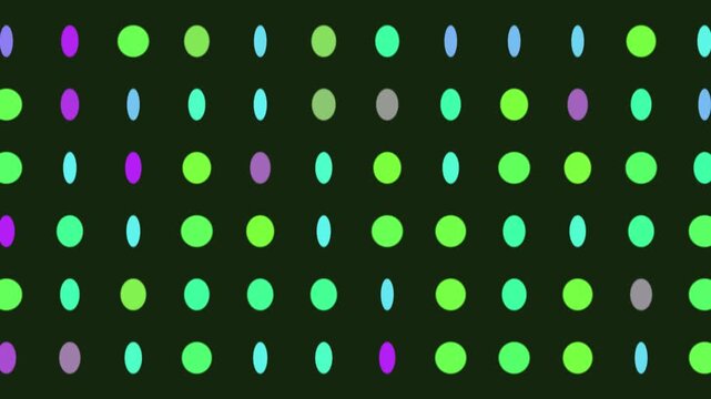 Abstract Motion Graphic Background With Rotating Colorful Polka Dots and Geometric Patterns