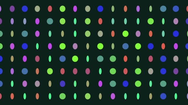 Abstract Rotating Colorful Polka Dot Pattern Motion Background